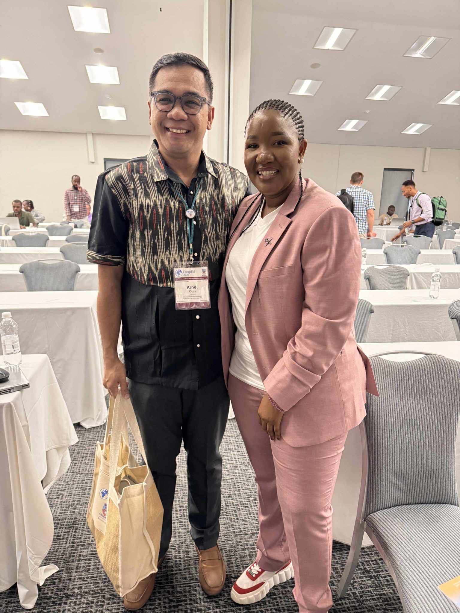 Capt. Kgomotso Phatsima with Dr. Ocay after her keynote speech.