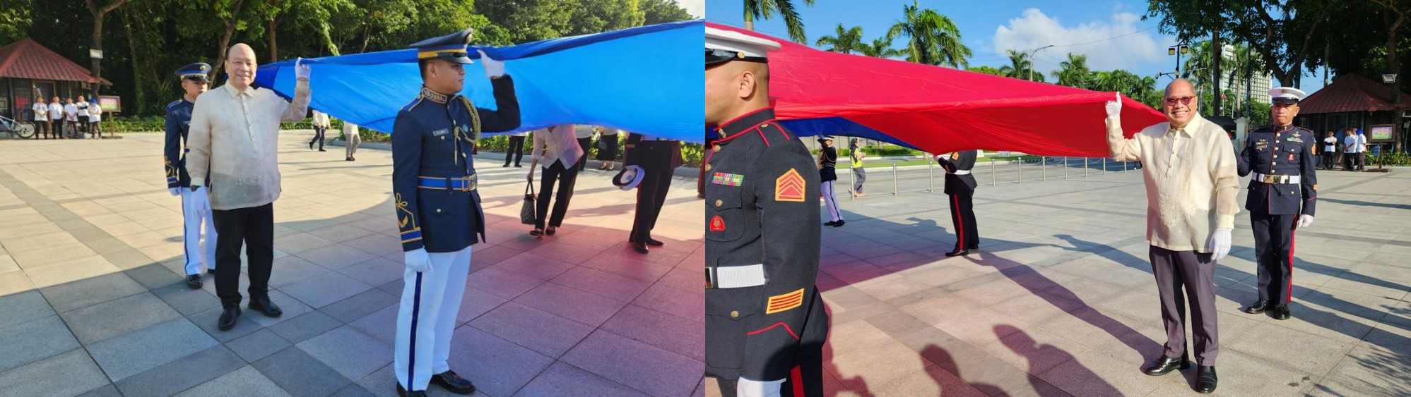Dean Jet and Dean Dodie as flag bearers