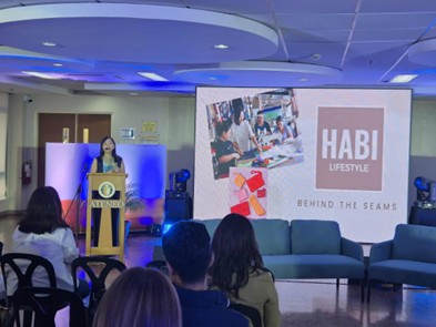 Ms. Janine Chiong of Habi Footwear and Lifestyle delivers the keynote speech
