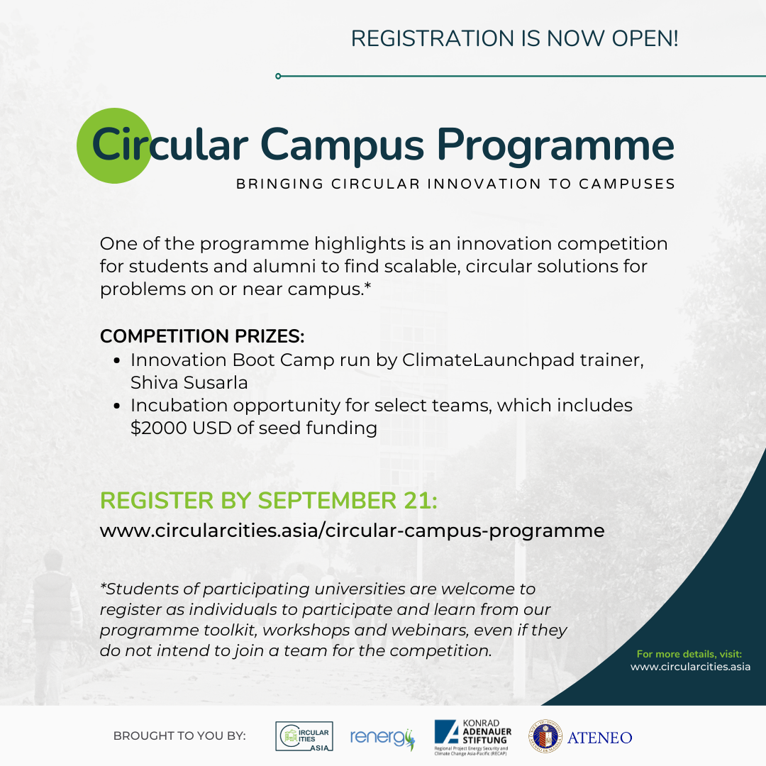 A poster with the details about the Circular Campus Programme mentioned in the article