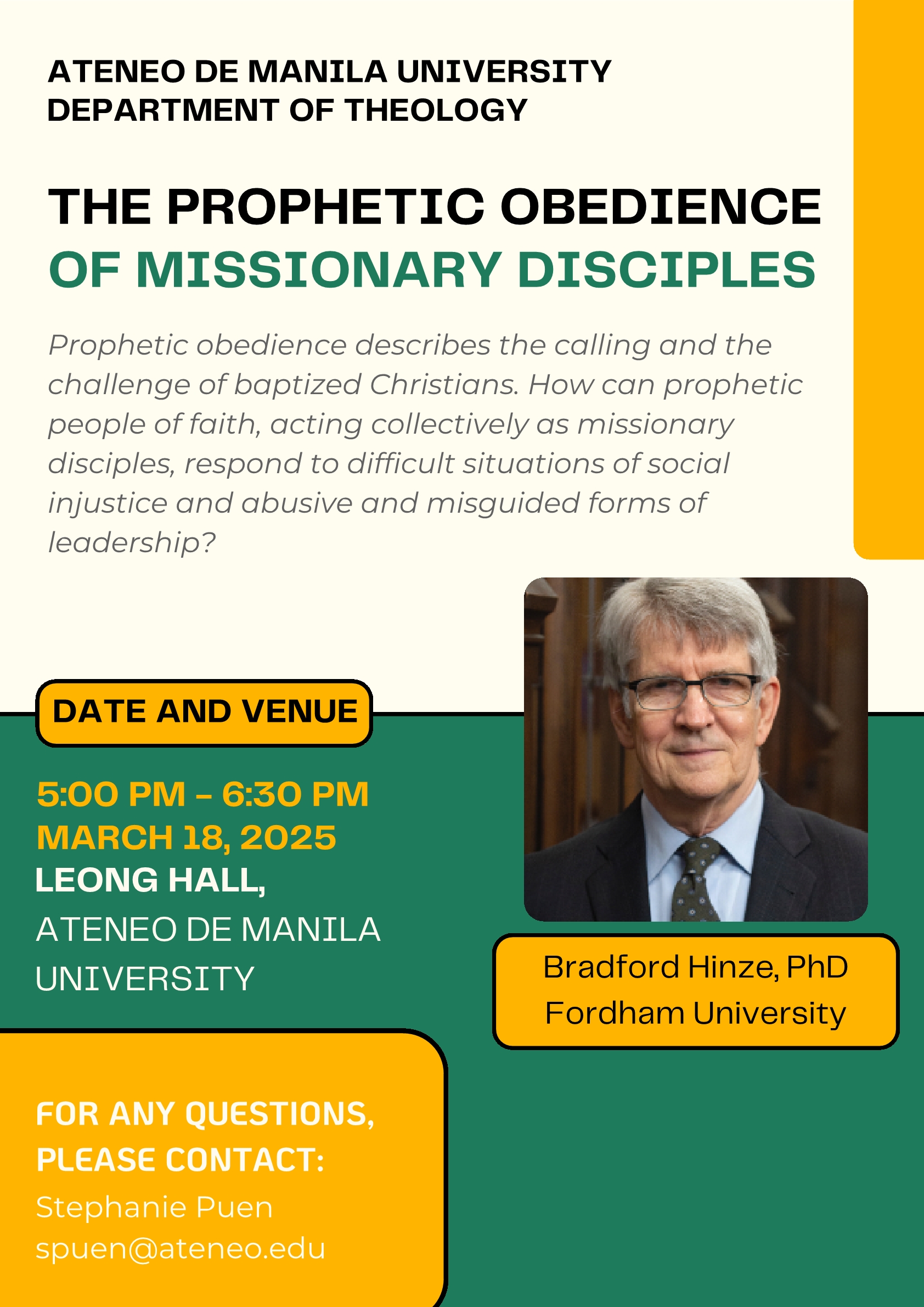 Dr. Brad Hinze poster 