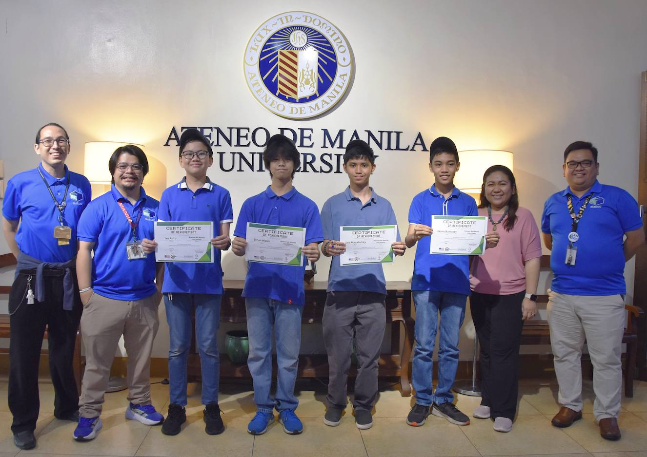 (L-R) Joel Falgui, Lavi Subang, Ian Auto, Ethan Hizon, Gab Macabuhay, Hanns Bumatay, Gen Sanvictores, Jason Arias 