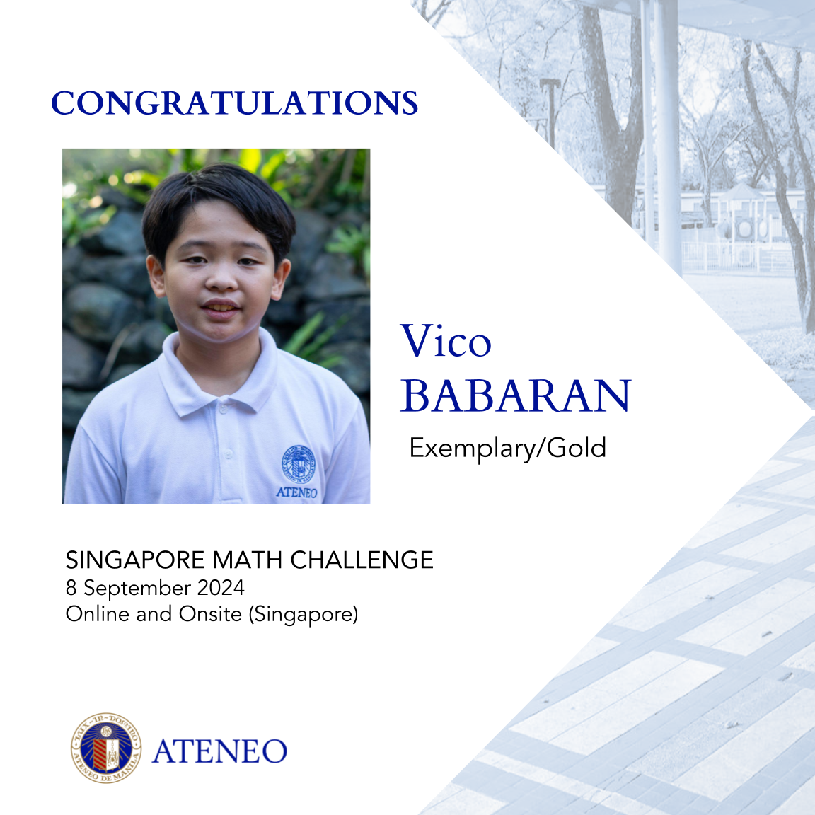 SMC gold medalist Vico Babaran 