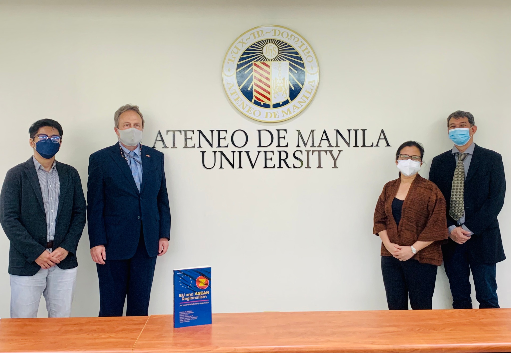 Amb Parys with Prof Enverga, Dean Saloma-Akpedonu, and Prof Miroy