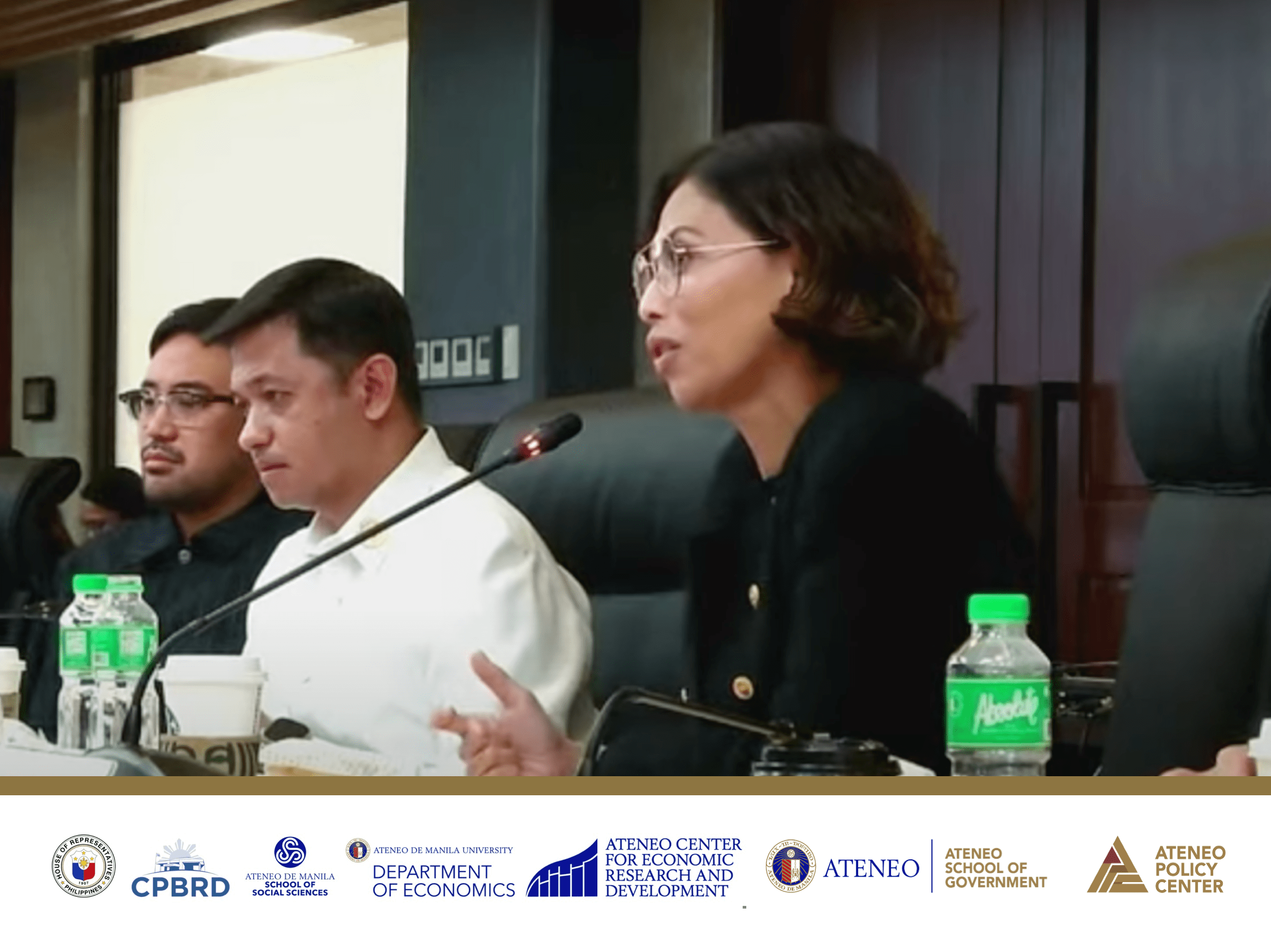 In this photo: [Right to left] Hon. Christopher Devencia, Hon. Jemie Jett Nisay, and Hon. Stella Quimbo