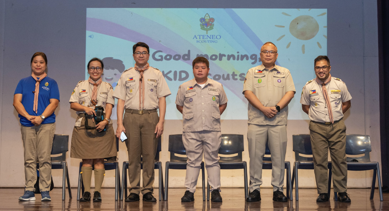 From left: Sctr. Ariette L. Pacle, WBH w/ CML; Sctr. Virgie G. Esteves,WBH; Sctr. Jervy M. Robles,WBH; Sctr. Julio Miguel Vergara, Fr. Joaquin Jose Mari C. Sumpaico III, SJ, WBH w/ CML; and Sctr. Mark Anthony C. Catarroja, WBH with CML