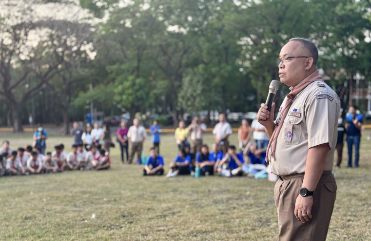 Vice President for Basic Education Fr. Jonjee Sumpaico SJ - who also heads the Ateneo Scouting Committee