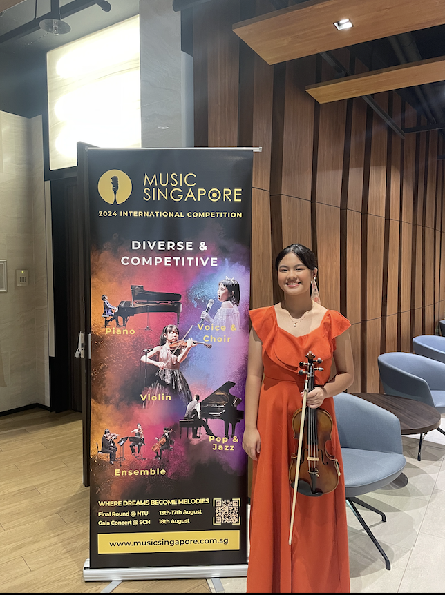 Raeka Raquel in Singapore for the international competition