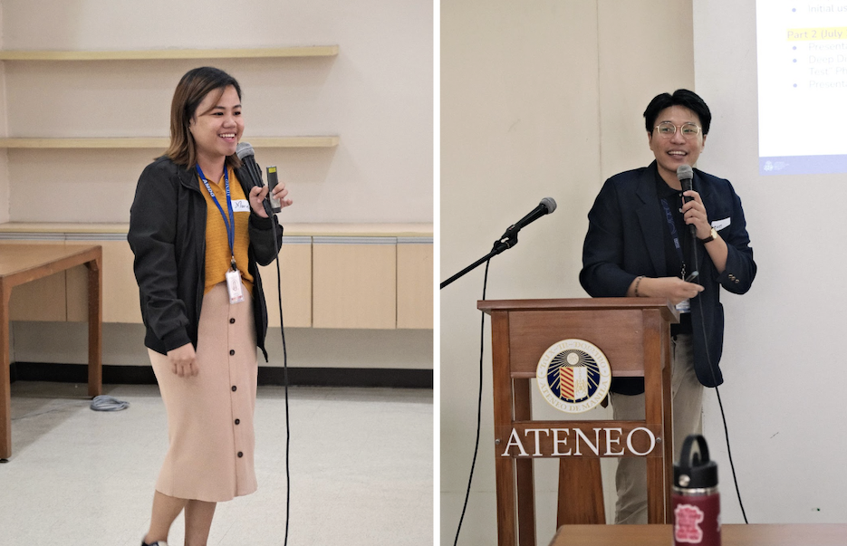 Mariela Alcaparas and Steve Chaves facilitating the workshop