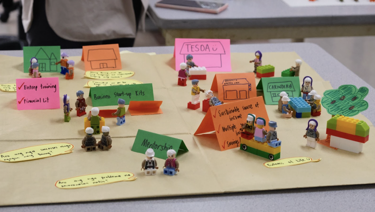 First group’s prototype using building blocks