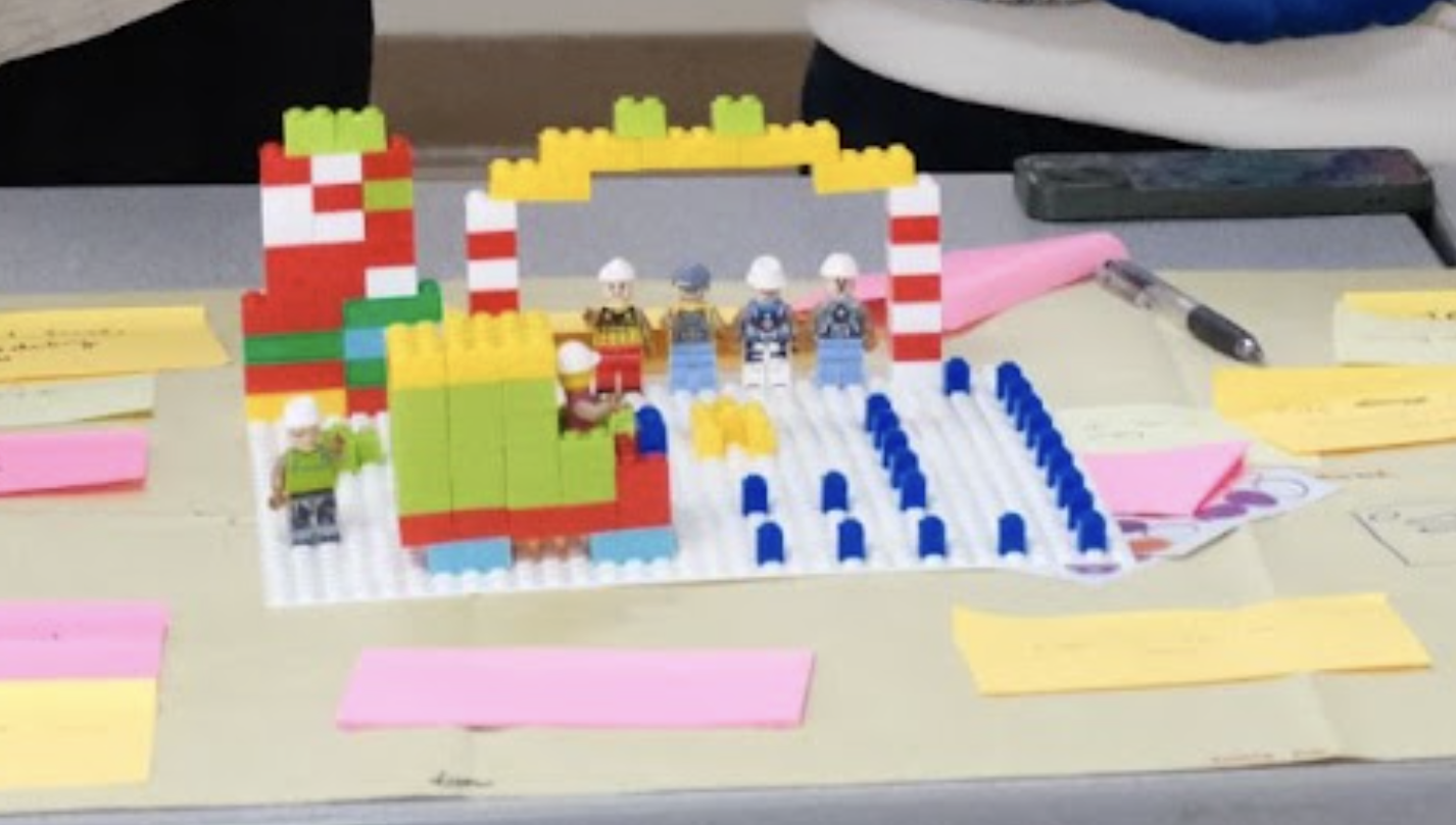 Second group’s prototype using building blocks