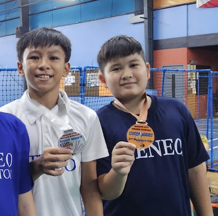 Slver medalist Acz Clutario (left) and bronze medalist Clei Marquez 