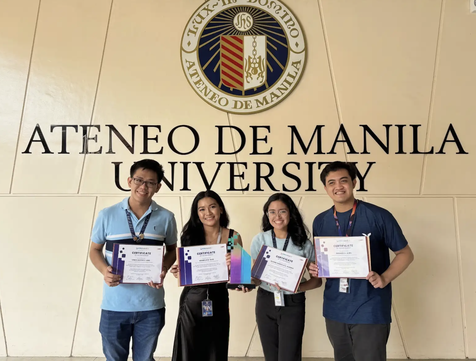 Seniors win BPI AI Data Hackathon