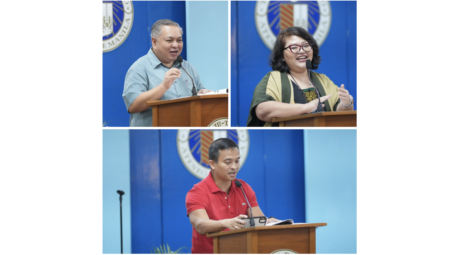 Readers up Left to right: Mr Coroza, Ms Indias, Dr Totanes