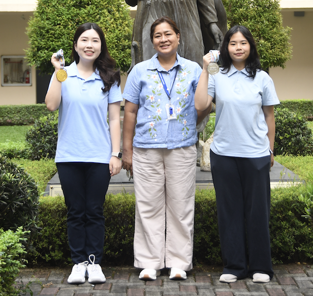 (L-R) Sam Dionisio, ASHS Principal Sansan Borja, Rach Tatel