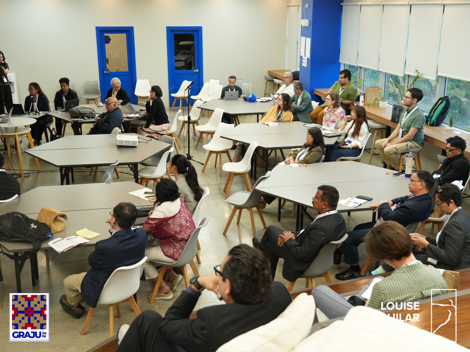 The participants gather at The Lighthouse for paper presentations