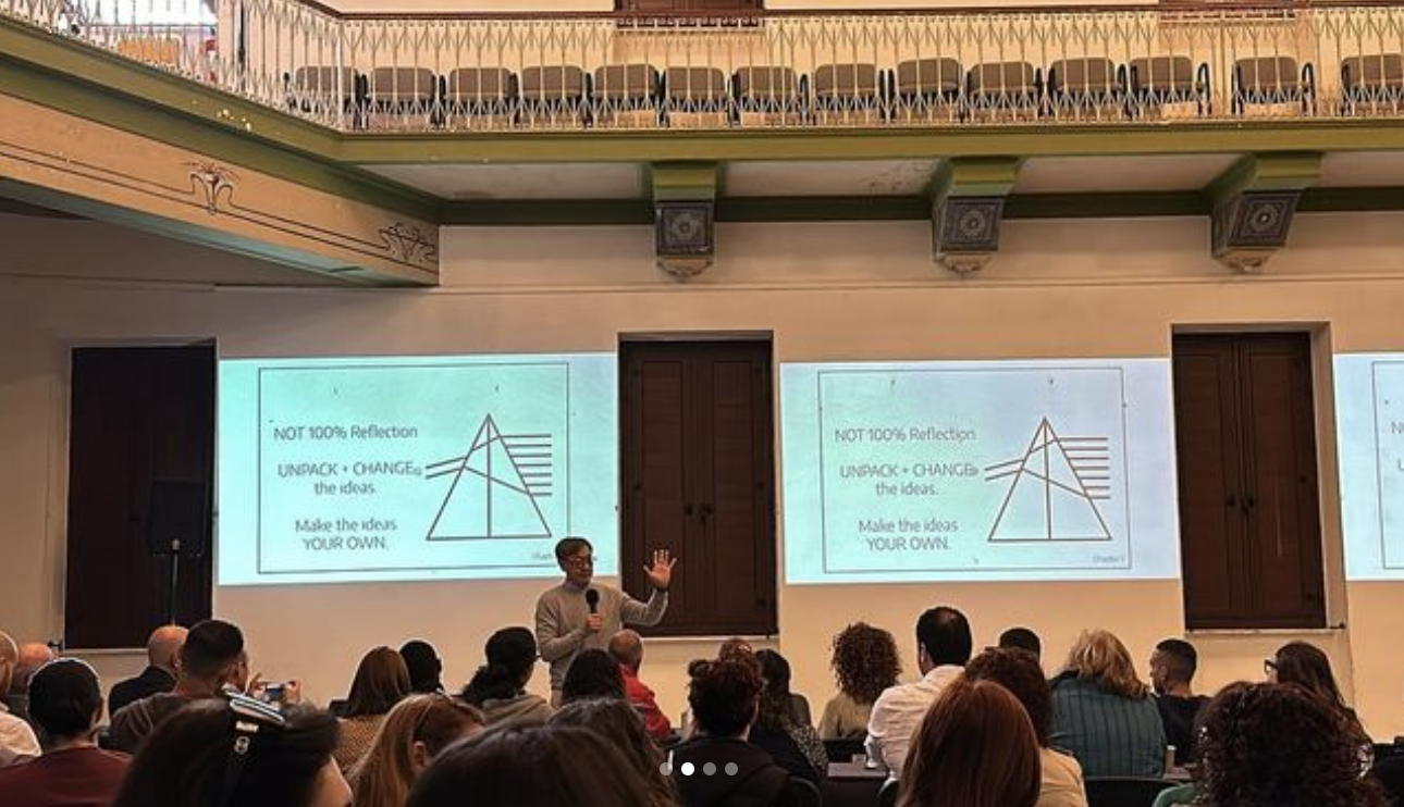 Fr Johnny Go giving a talk