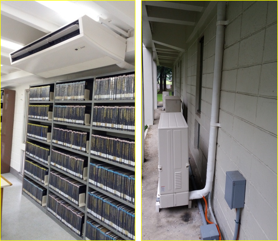 Split-type Inverter ACUs installed at Old Rizal Library