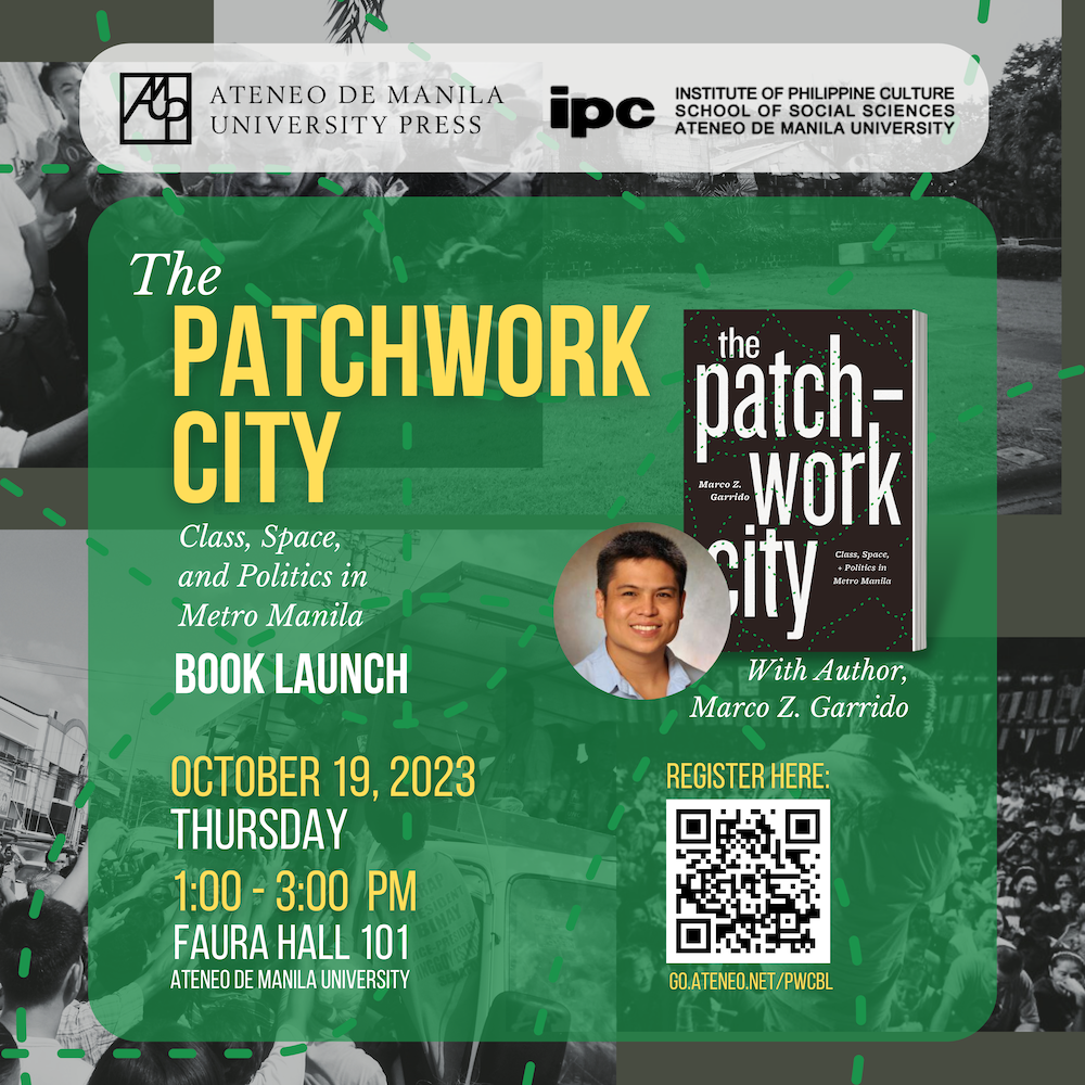 The event poster for the launch of The Patch-Work City 