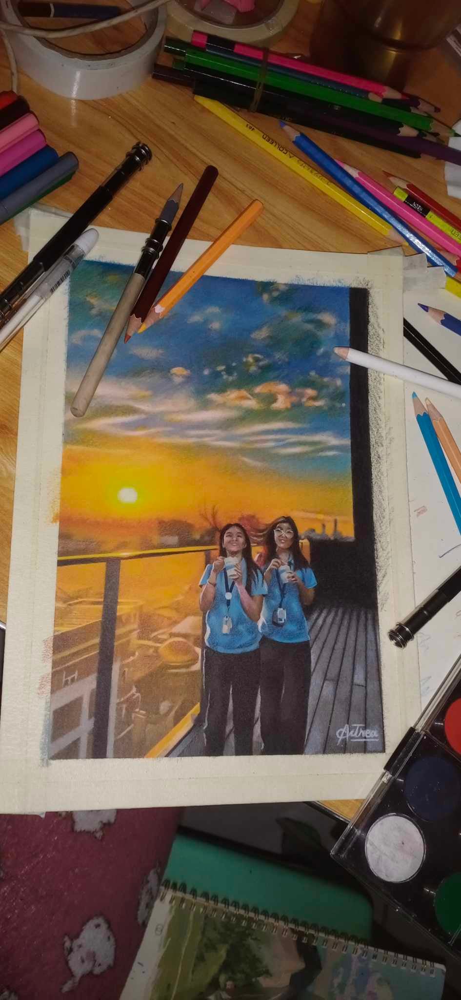 A recent artwork commissioned by a classmate  