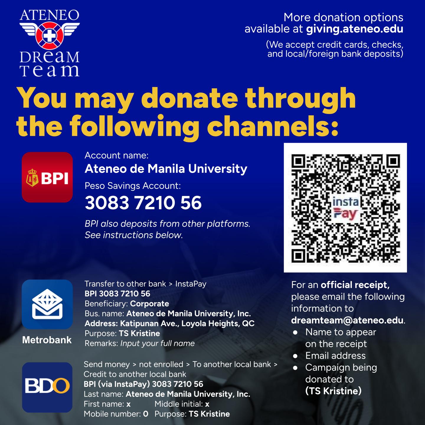 TS Kristine Call for Donations 2