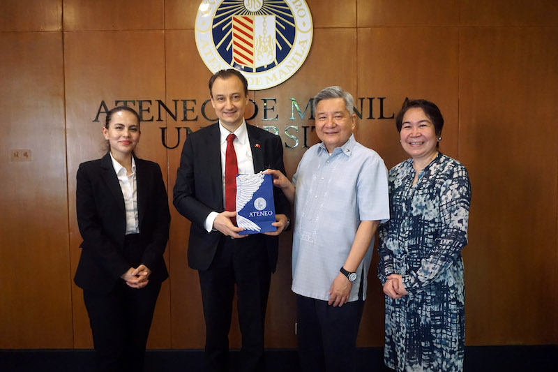 Third Secretary Ceren Nur Coskun, Ambassador H E Niyazi Eren Akyol, Fr Bobby Yap SJ, Ms Karen Sunico