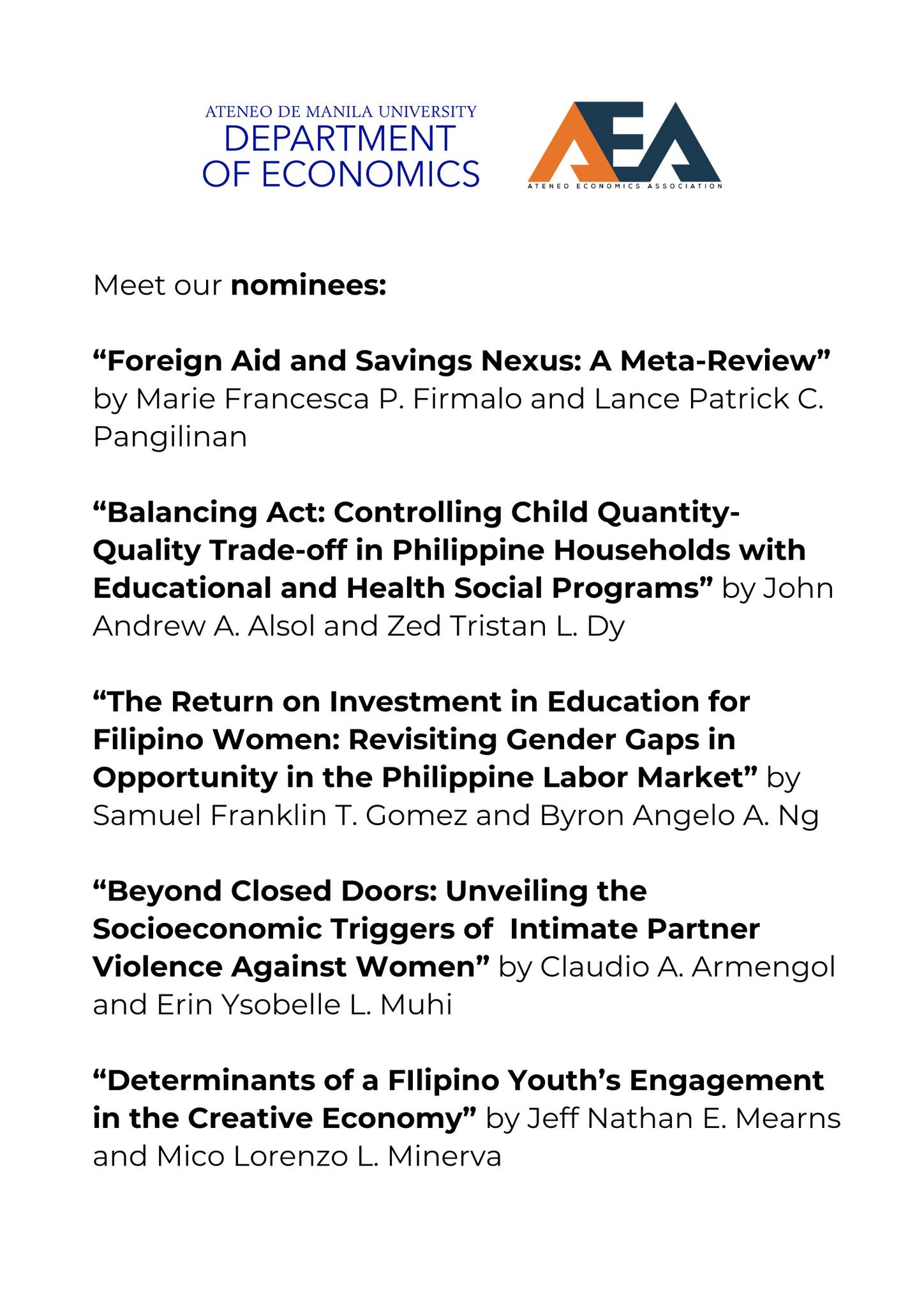 Best Undergraduate Thesis Page 2