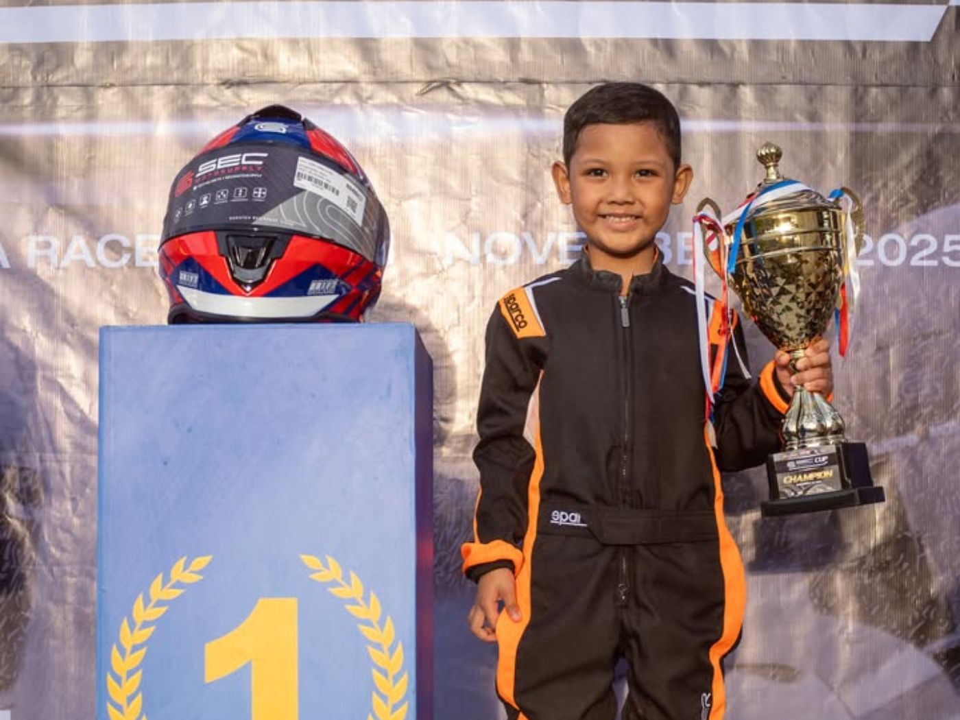 Zion Tandoc on the podium