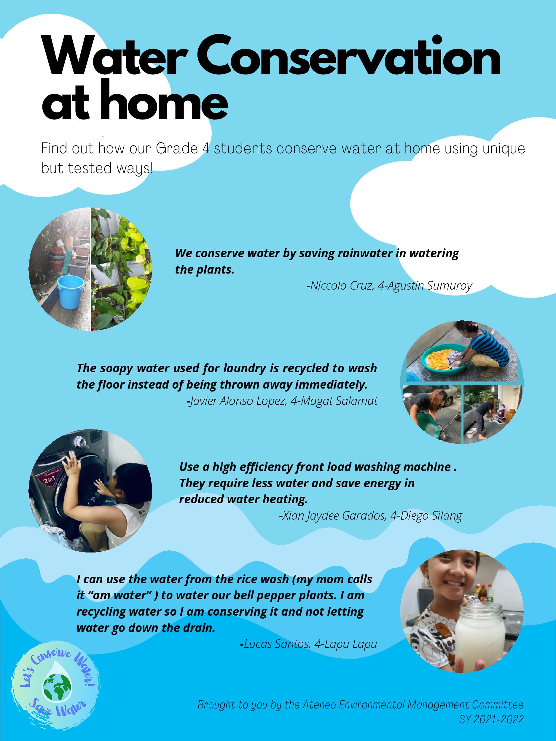 Water Conservation at home, page 1