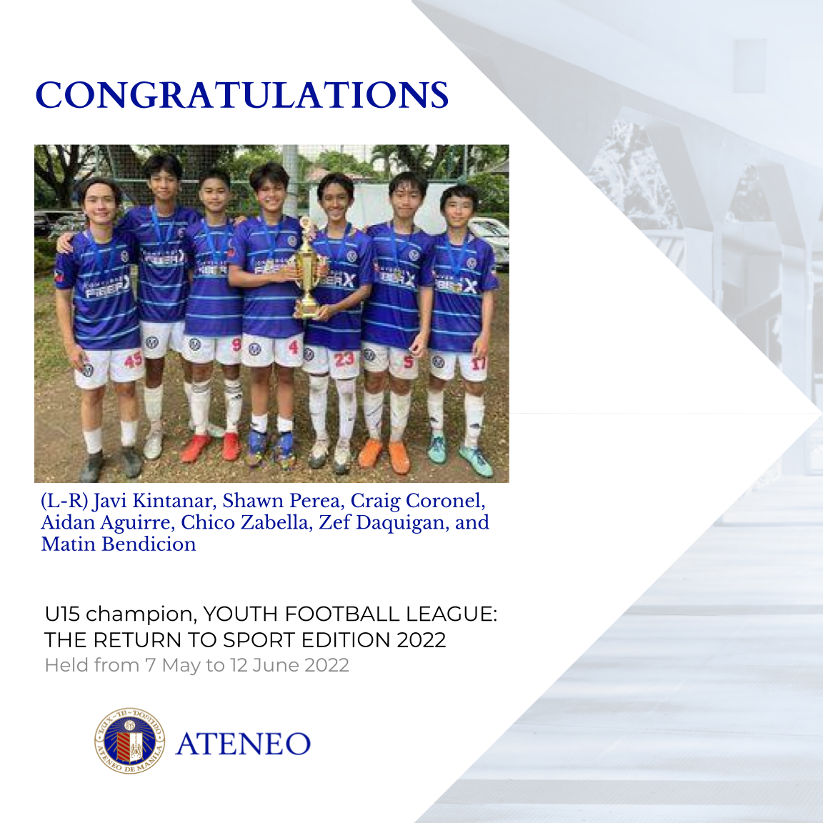 (L-R) Javi Kintanar, Shawn Perea, Craig Coronel, Aidan Aguirre, Chico Zabella, Zef Daquigan, and Matin Bendicion