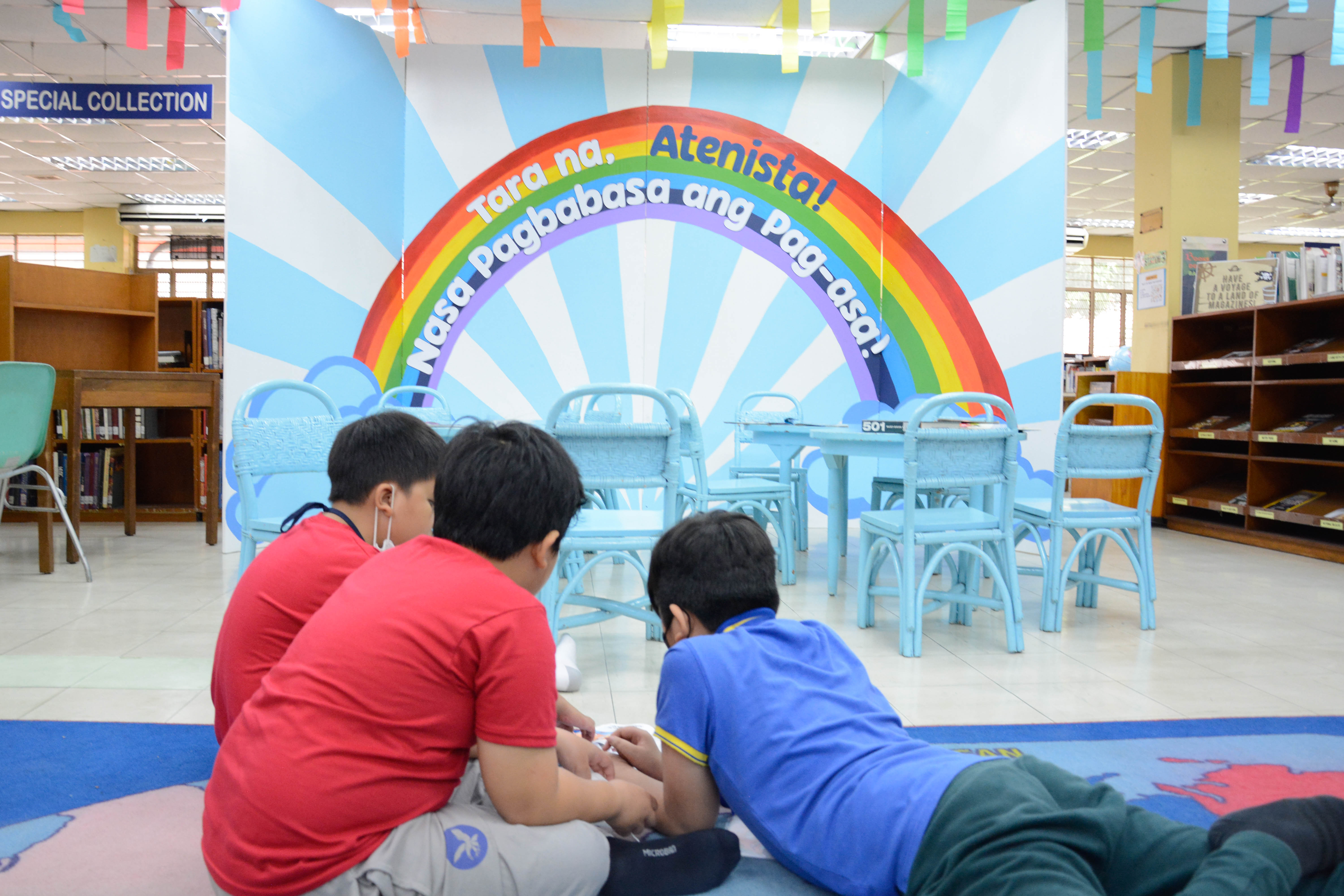 The National Book Week Exhibit displayed in the KEMC. 