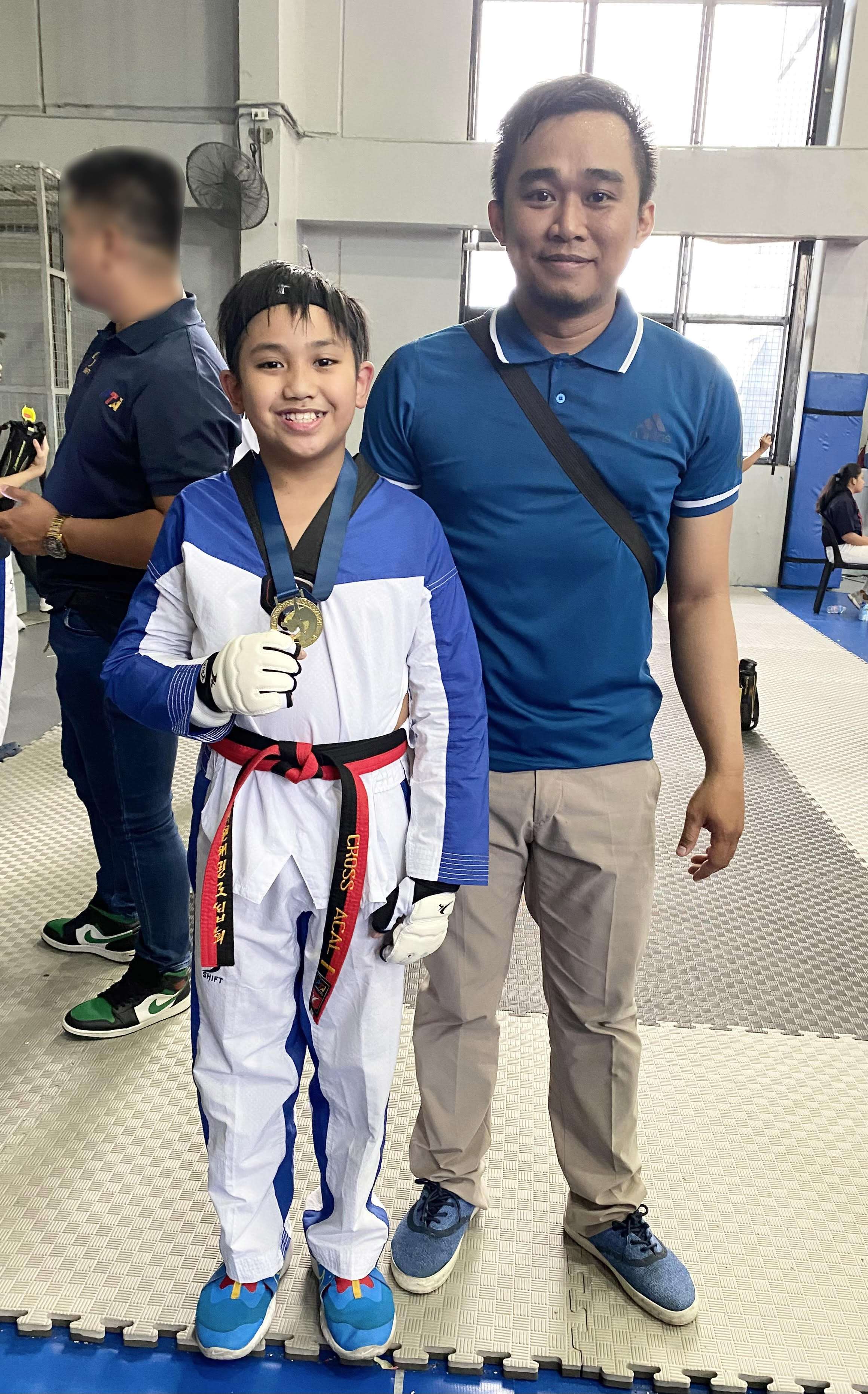 Cross Acal with coach Joey Paja