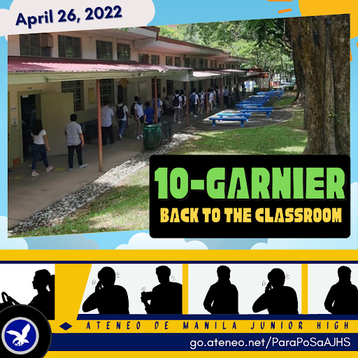 A sight for sore eyes: students walking back to their classroom 