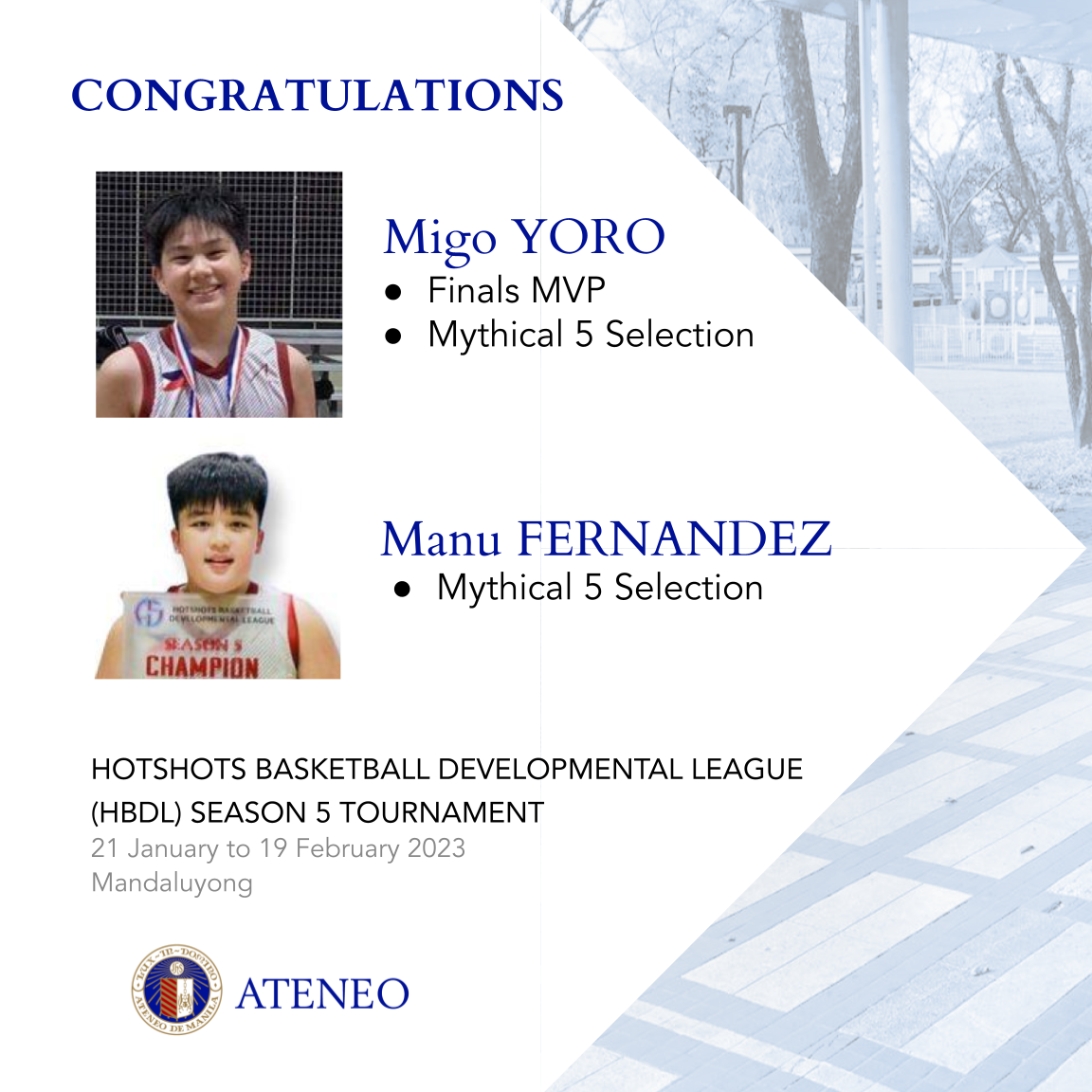 The Finals MVP and Mythical Five selections 