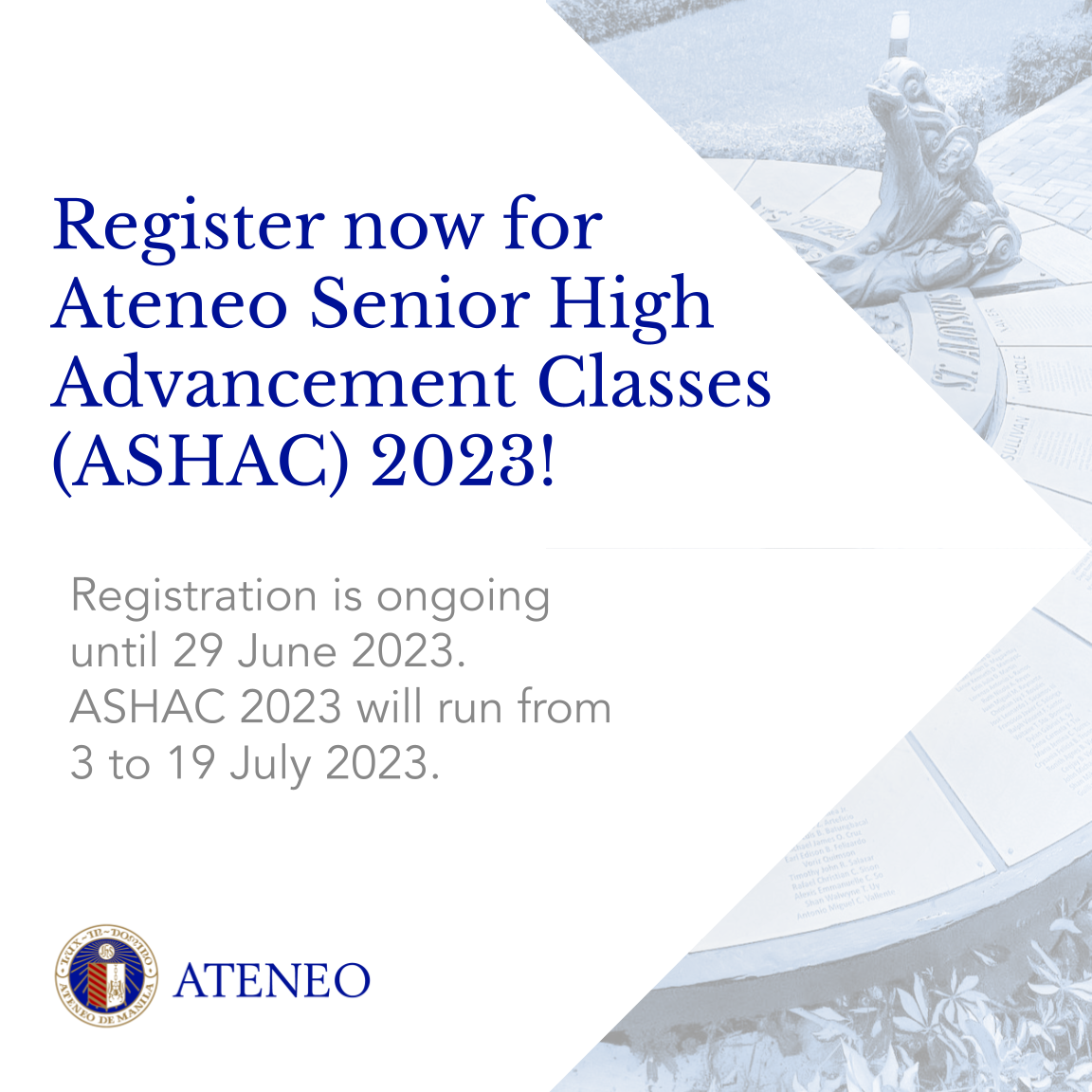 Ateneo Senior High Advancement Classes 2023 