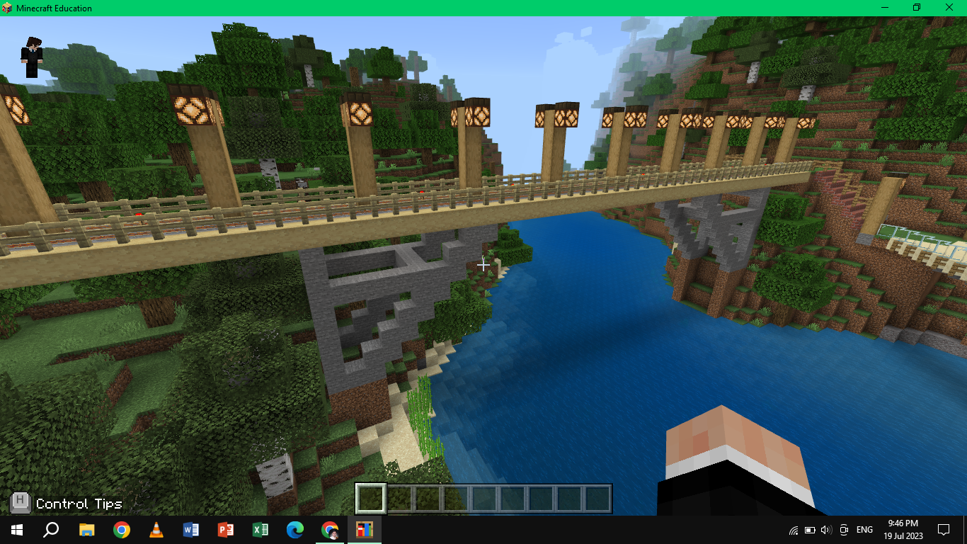Brine Ayun's Minecraft bridge 
