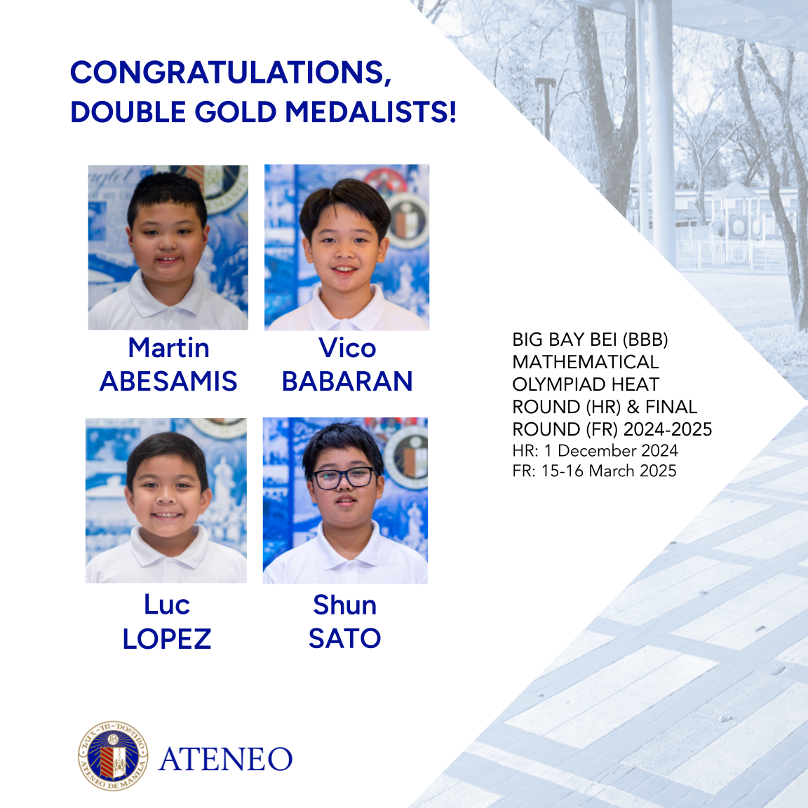 BBB 2024-2025 double gold medalists