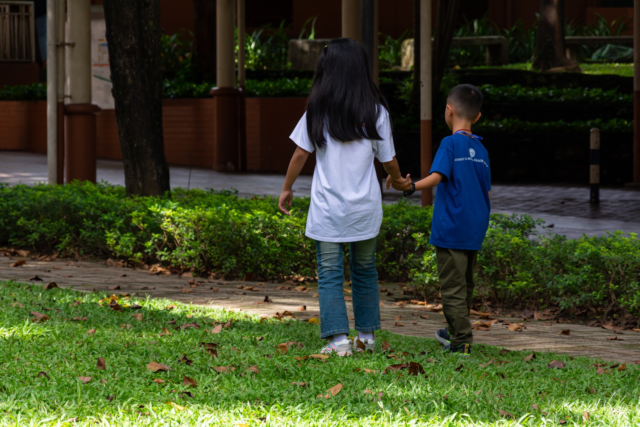 An AGS student with his Bigay Puso partner from Tangos Mission Station
