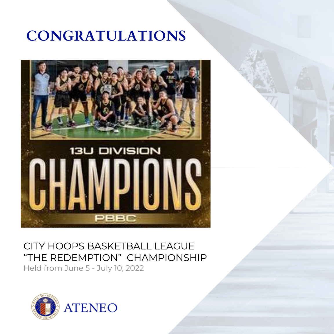 Twelve members of the champion PBBC team are from AJHS. 