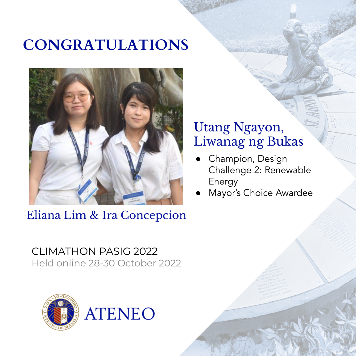 Eliana Lim and Ira Concepcion