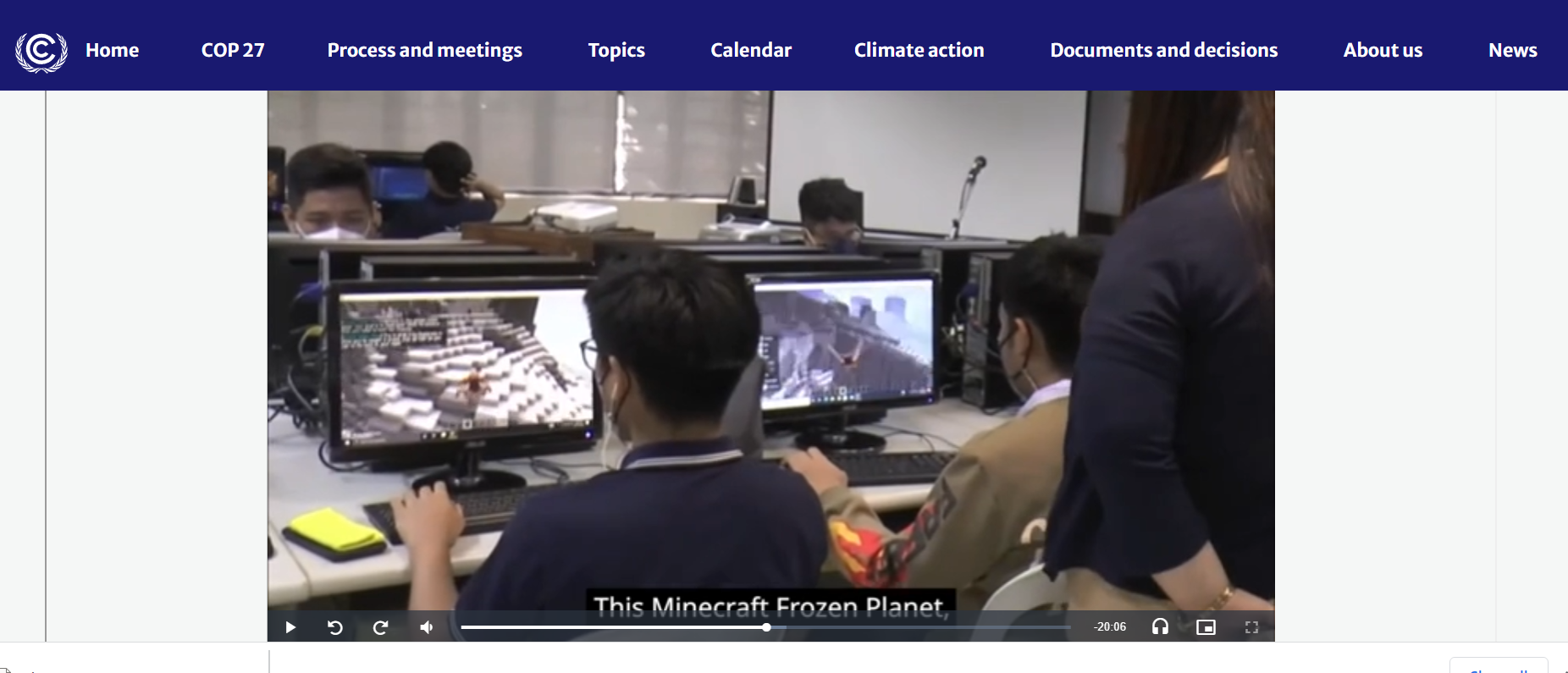 Screenshot from "Student Voice" video   