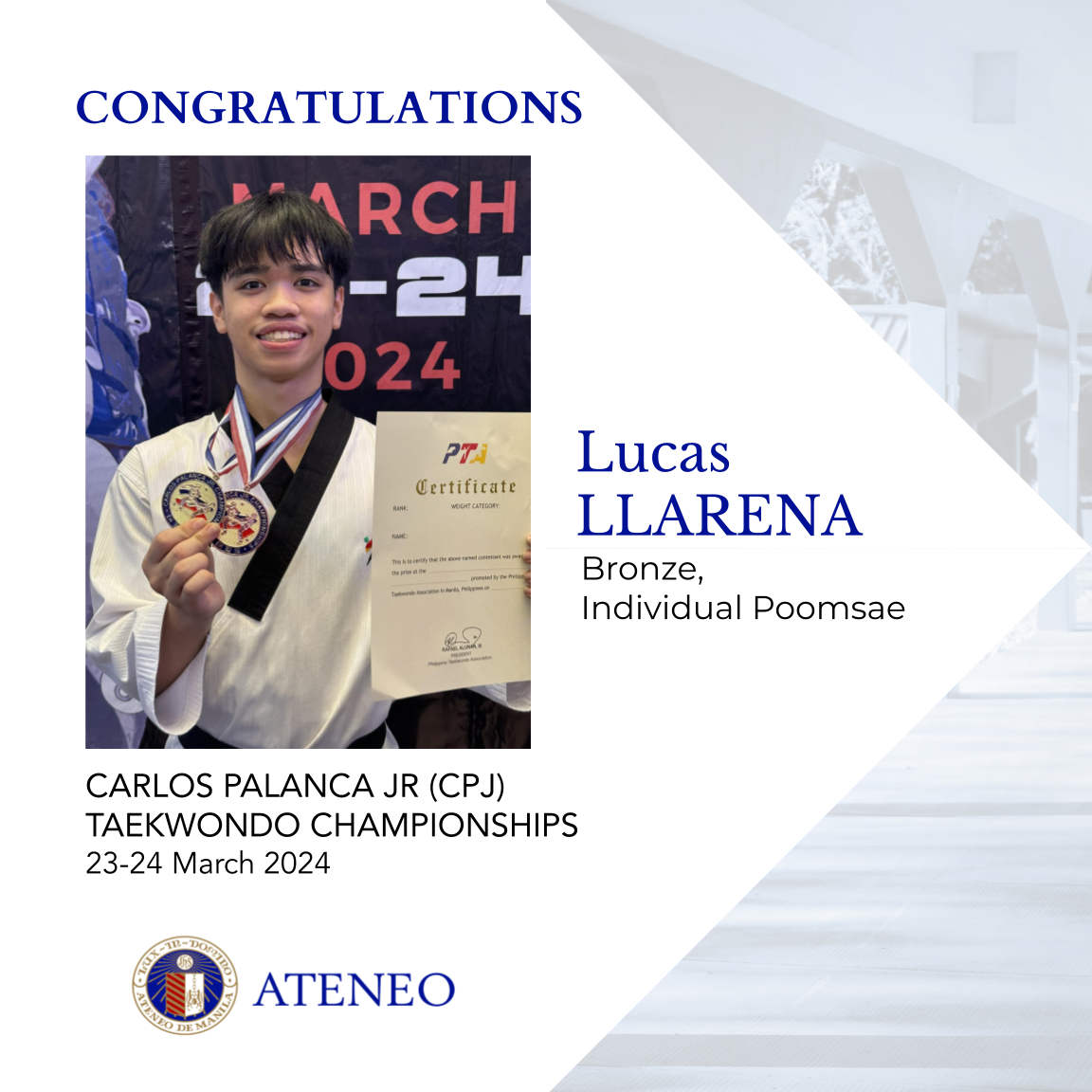 Lucas Llarena, bronze 