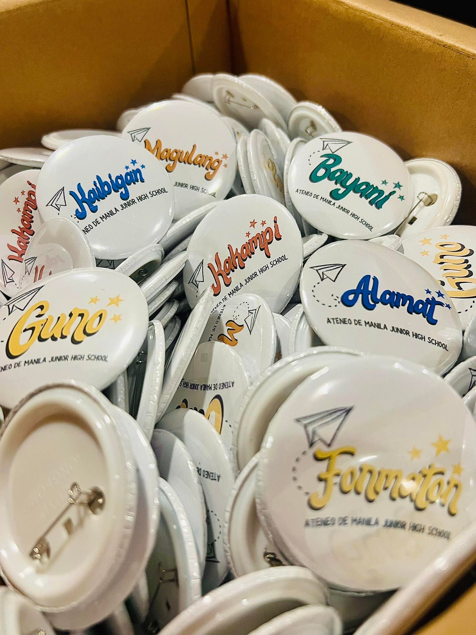 These pins were given by the boys to their formators.