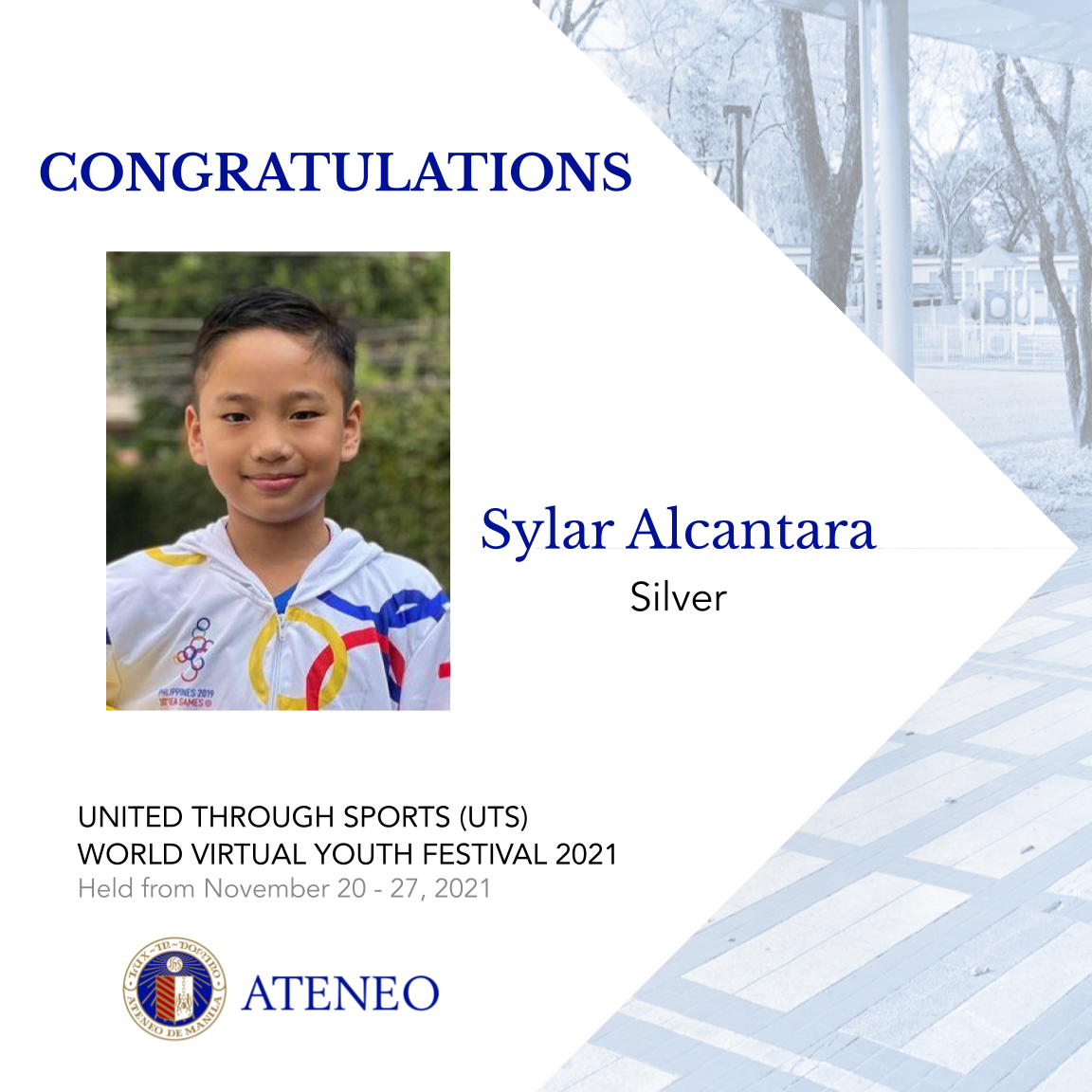 UTS Youth Ambassador Sylar Alcantara 
