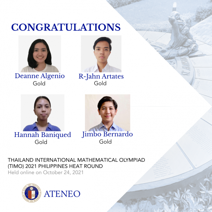 Four of ASHS’ 8 gold awardees at TIMO