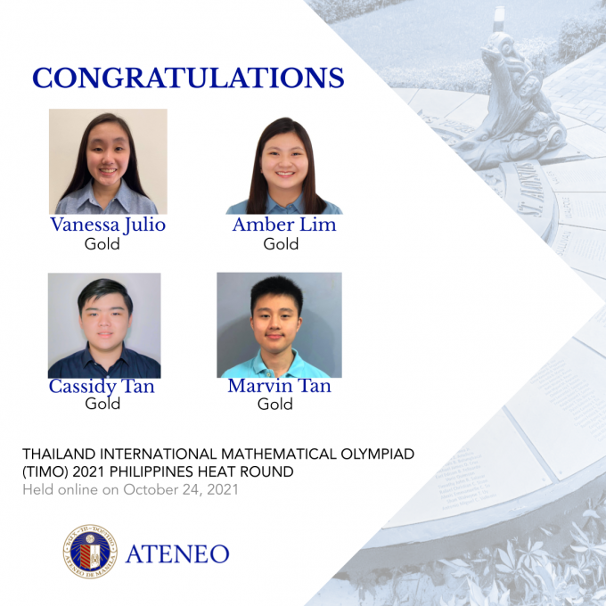Four of ASHS’ 8 gold awardees at TIMO