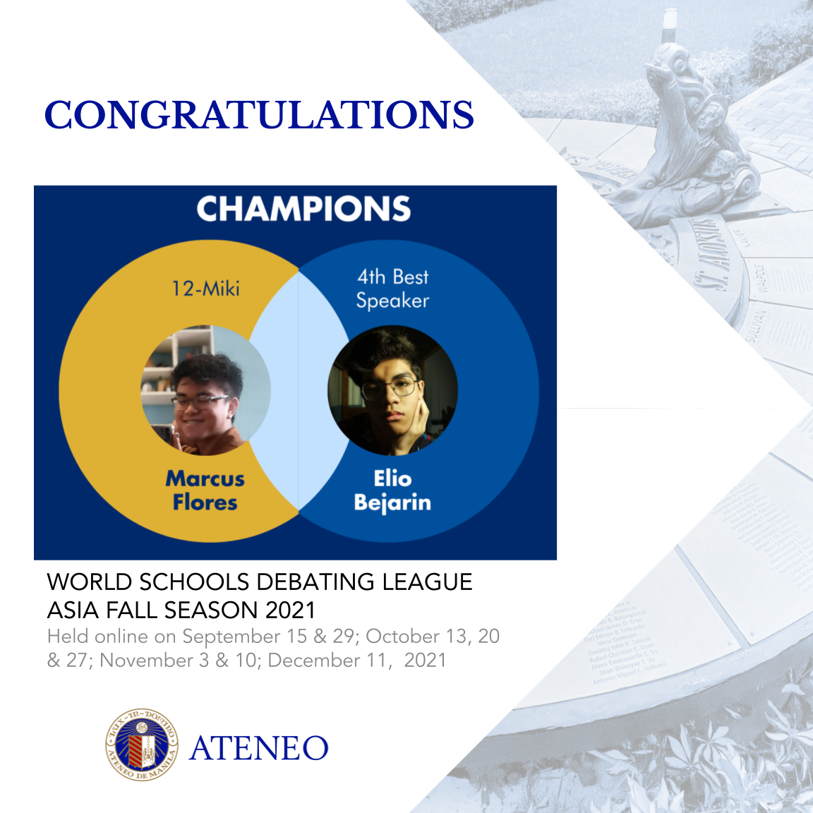 Marcus Flores, Elio Bejarin 