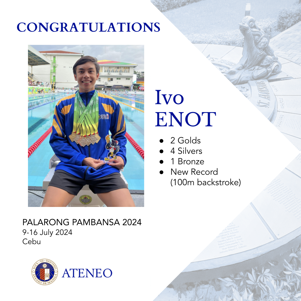 Ivo Enot at Palarong Pambansa 2024