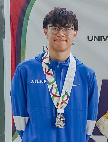 Thirdy Lentejas with one of the three silvers he hauled at UAAP Season 88 