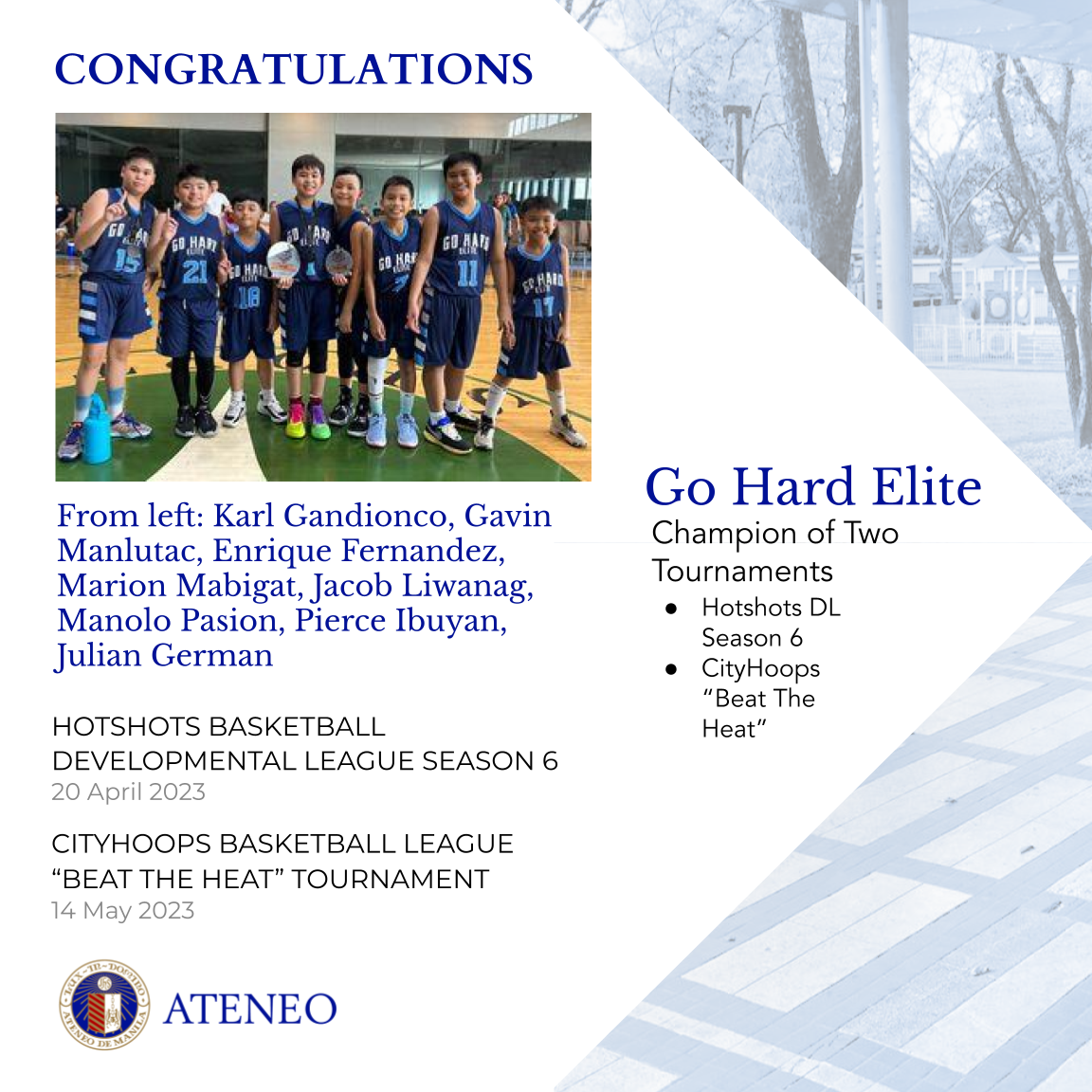 AGS players fuelled Go Hard Elite's 2 title wins 